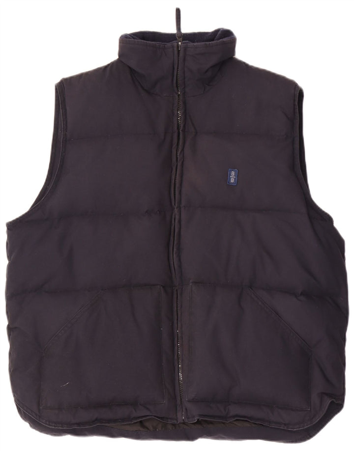 BOMB BOOGIE Mens Loose Fit Acolchoado Gilet UK 38 Médio Azul Marinho Poliéster