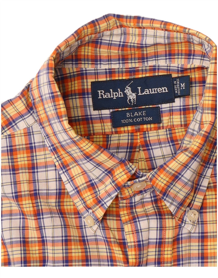 Ralph Lauren Camisa masculina Blake de manga curta média xadrez multicolorida