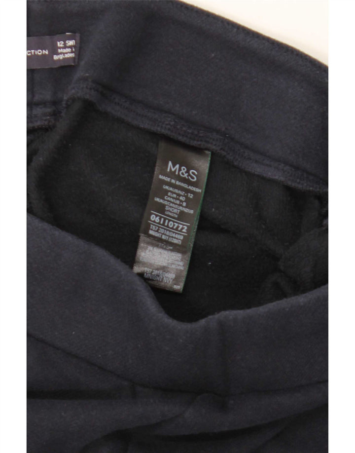 Leggings femininas Marks & Spencer UK 12 poliéster azul marinho médio