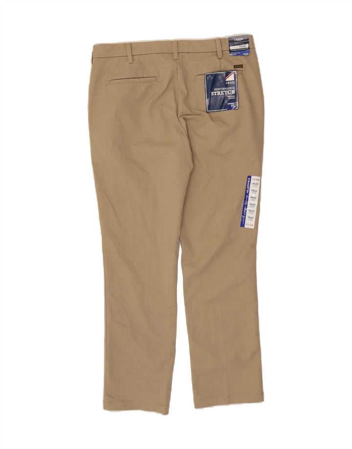 IZOD Mens Straight Chino Trousers W34 L32 Beige Cotton Vintage Izod and Second-Hand Izod from Messina Hembry 