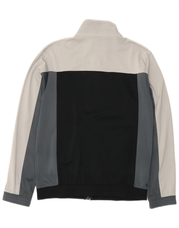 Jaqueta masculina de agasalho Champion cinza médio colorblock poliéster