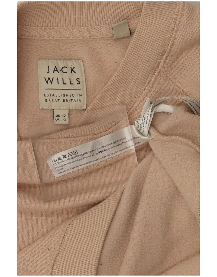 Suéter feminino JACK WILLS Reino Unido 12 algodão bege médio