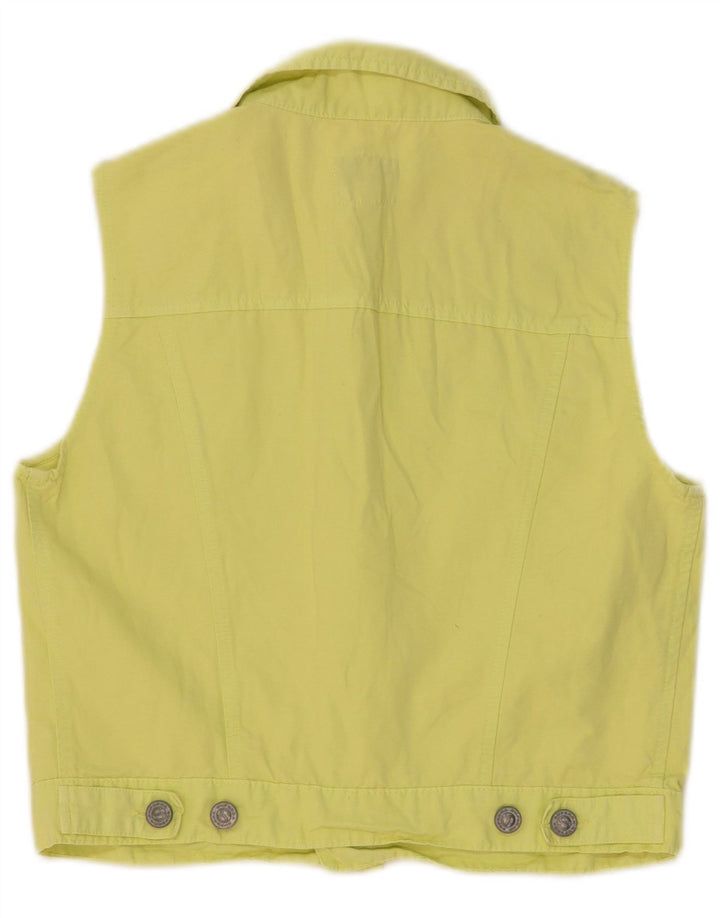 Superga Womens Crop Denim Gilet IT 44 Médio Algodão Amarelo