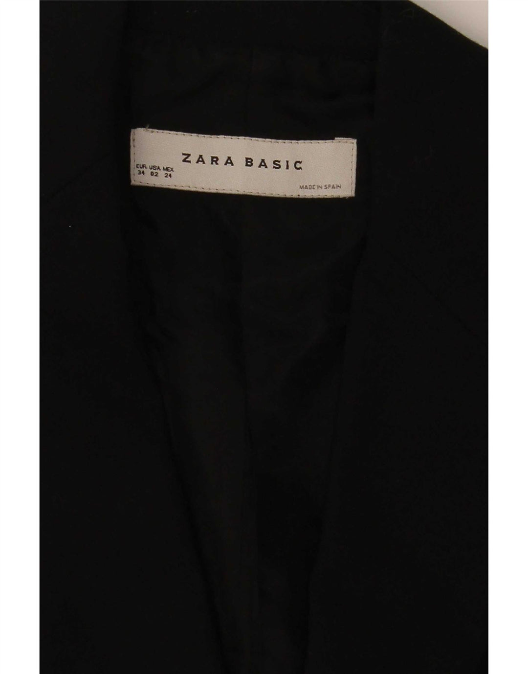 Jaqueta blazer feminina Zara com 1 botão EU 34 2XS preta