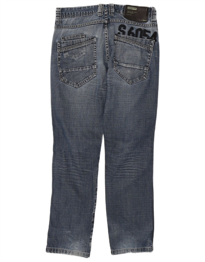 Springfield masculino gráfico reto jeans W28 L30 algodão azul