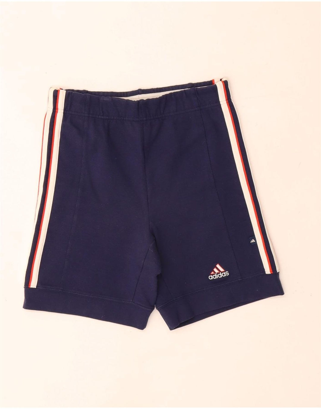 Adidas Womens Sport Shorts UK 12 Médio Azul Marinho Algodão