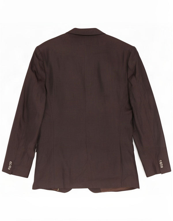 Jaqueta Blazer Masculina Massimo Dutti com 3 Botões EU 56 XL Linho Marrom