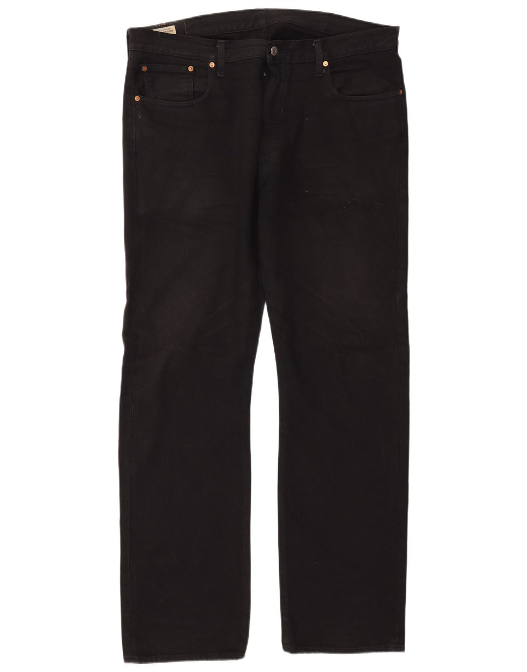 Jeans Levis 501 Straight Masculino W38 L34 Algodão Preto