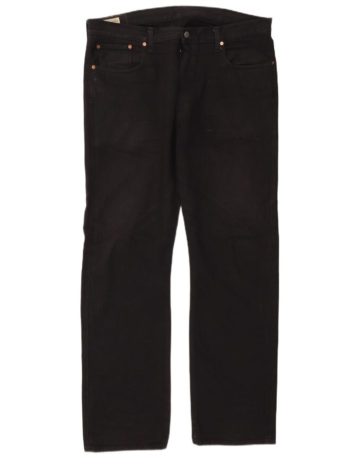 Jeans Levis 501 Straight Masculino W38 L34 Algodão Preto