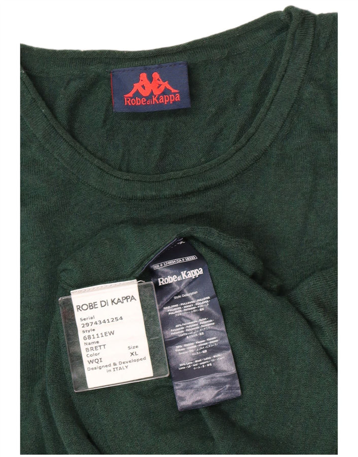 Suéter masculino Kappa com gola redonda XL verde poliamida