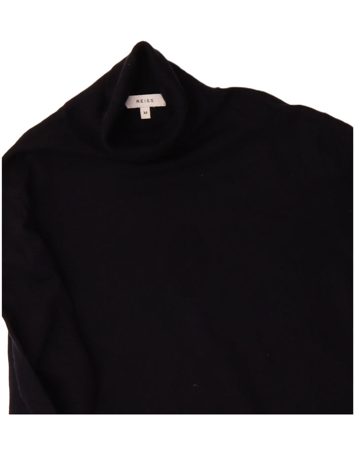 Suéter masculino Reiss com gola redonda e lã azul marinho médio