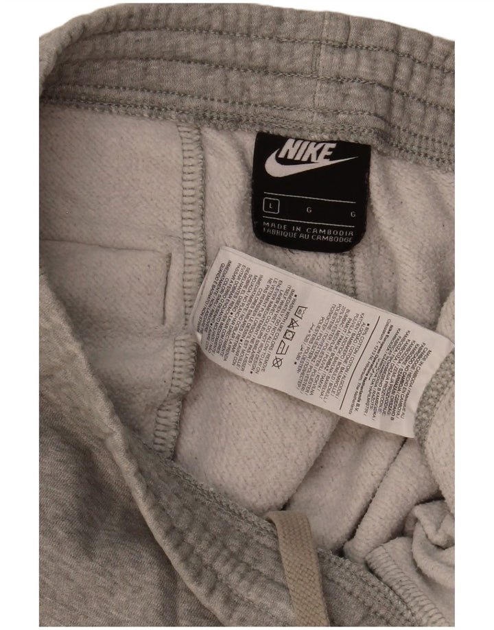 Calça de treino masculina Nike joggers grande algodão cinza