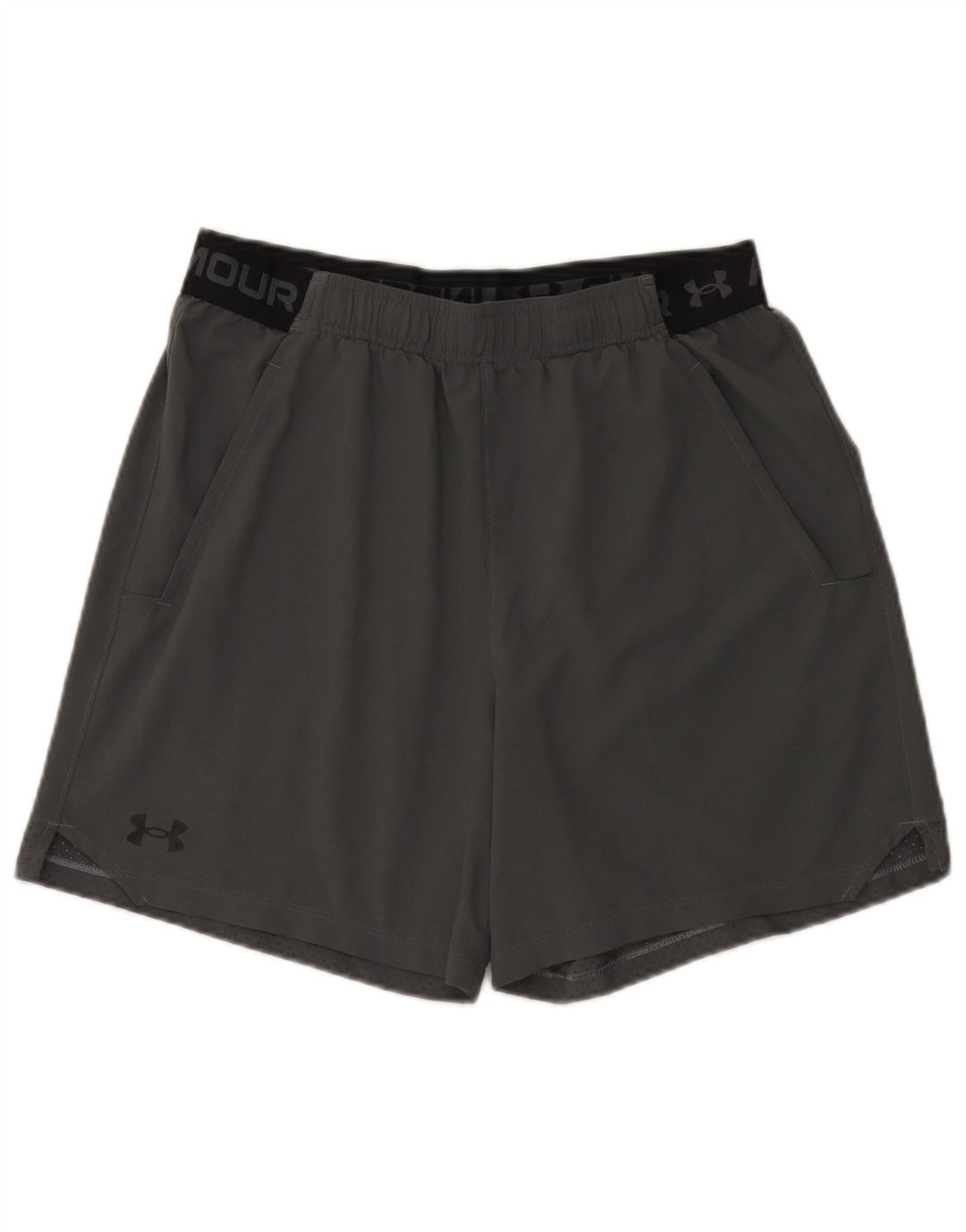 Shorts esportivos masculinos Under Armour Graphic grande bloco colorido cinza