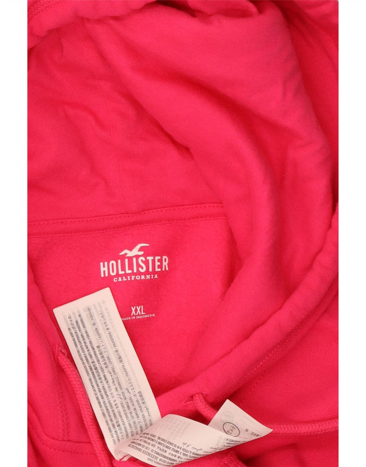 HOLLISTER moletom feminino oversized com capuz UK 20 2XL algodão rosa