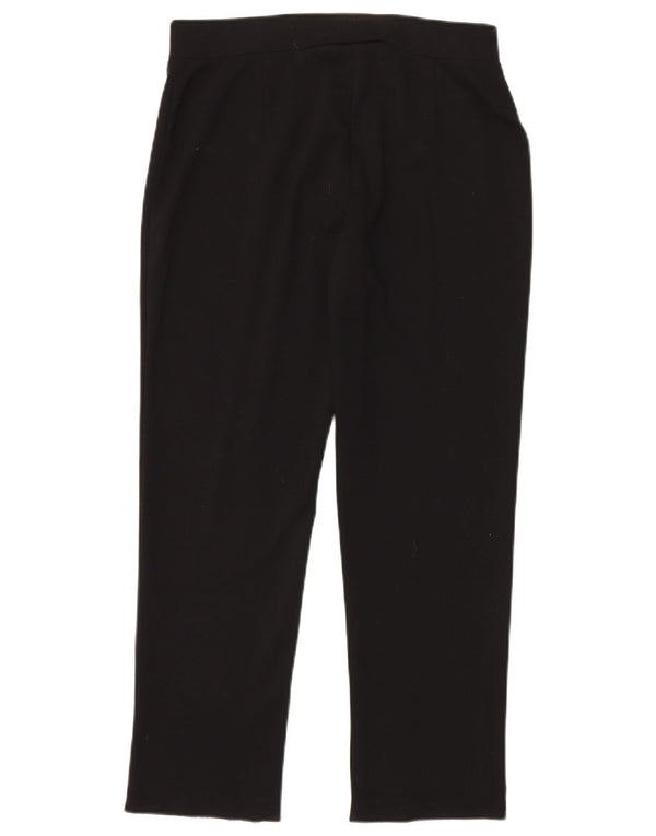 Calça feminina reta casual Marks & Spencer Reino Unido 12 médio W30 L27 preta
