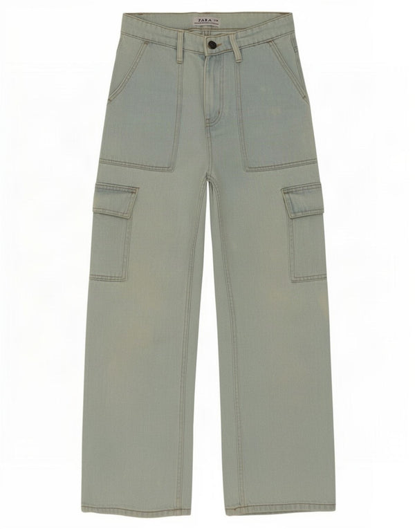 Calça Jeans Cargo Solta Zara Masculina W28 L27 Azul