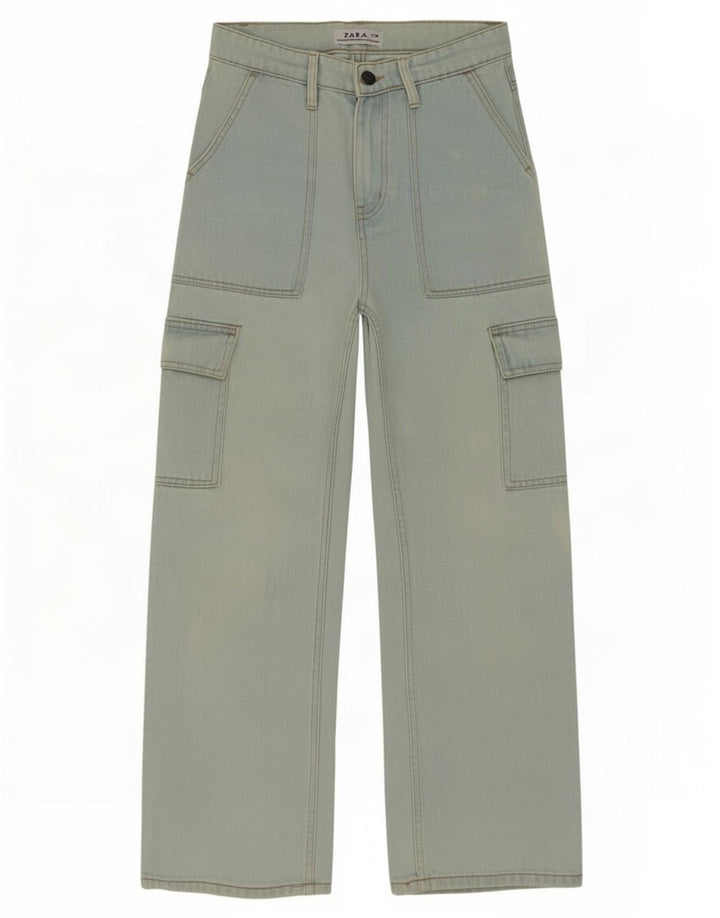 Calça Jeans Cargo Solta Zara Masculina W28 L27 Azul