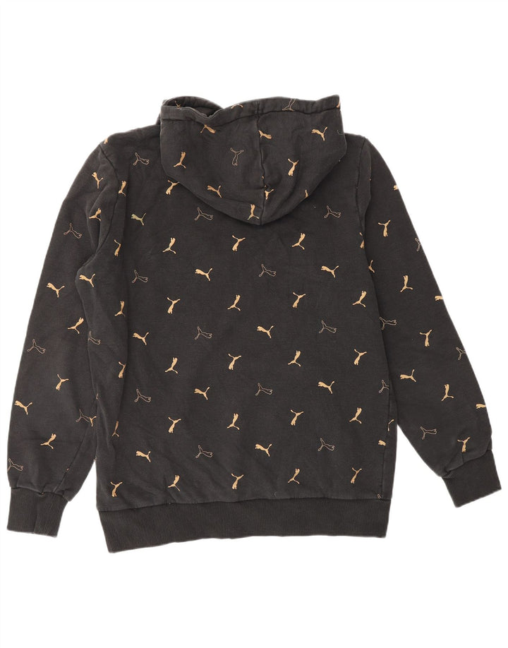 PUMA Mens Graphic Hoodie Jumper Médio Algodão Preto