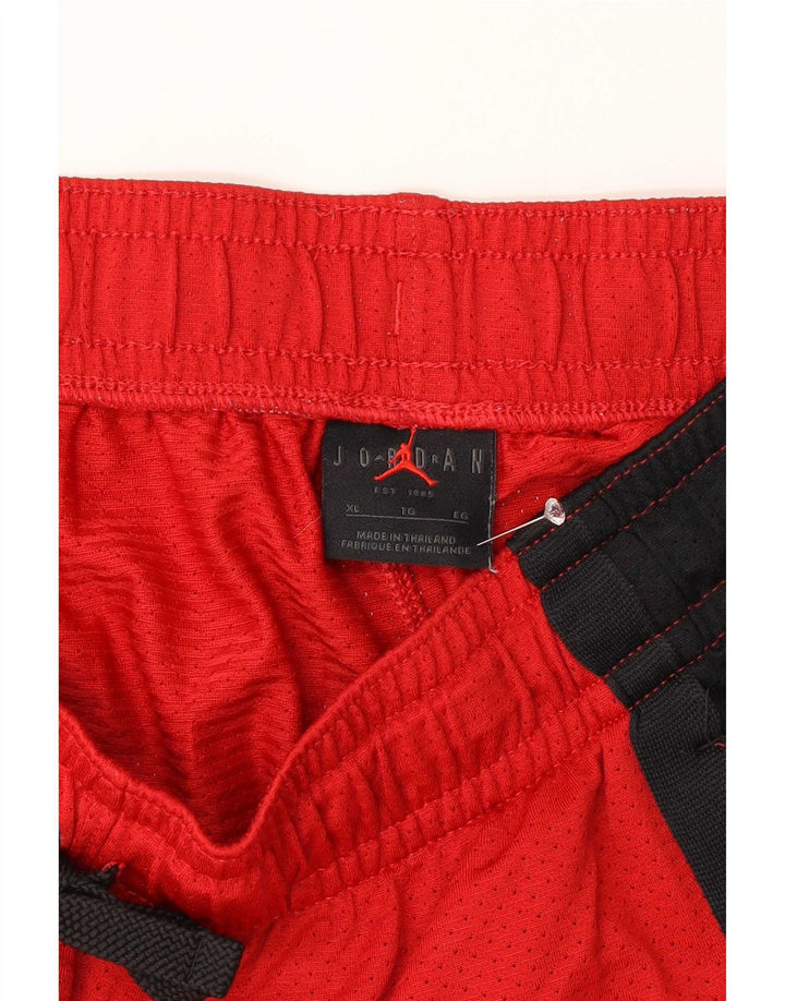 Jordan Mens Sport Shorts XL Vermelho Colorblock Poliéster