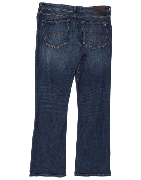 Tommy Hilfiger Masculino Ryan Relaxed Fit Bootcut Jeans W34 L32 Azul Algodão