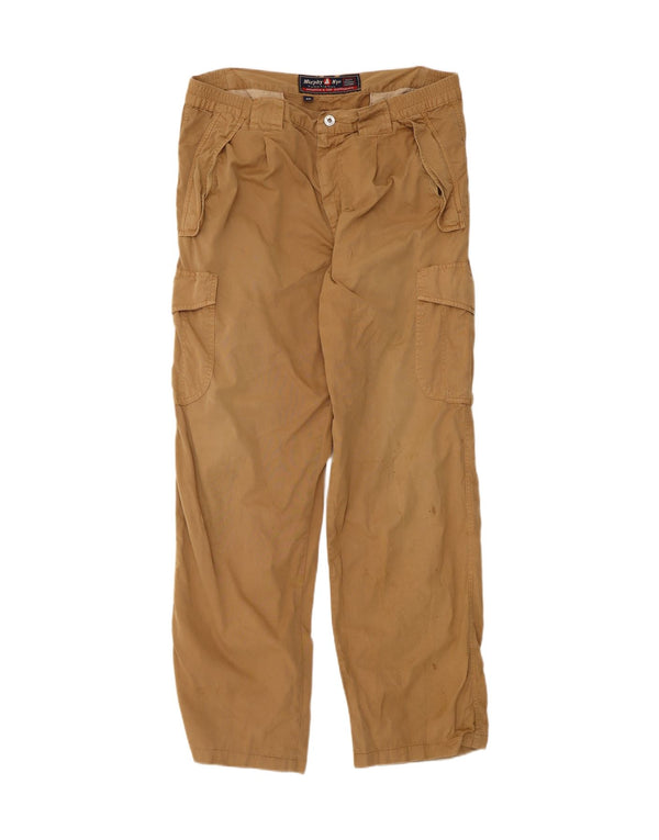 Calça cargo reta masculina Murphy & Nye W38 L33 algodão bege