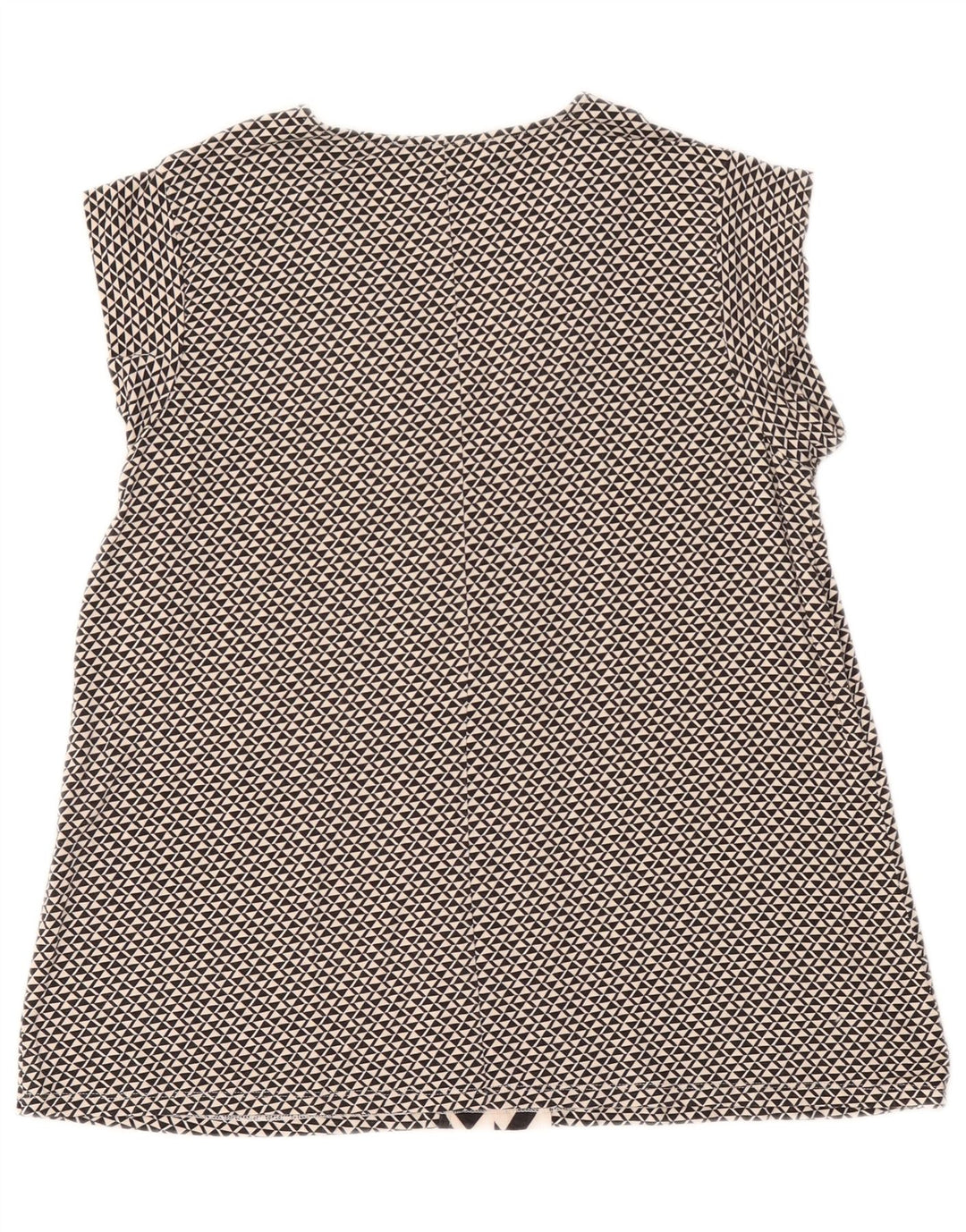 Blusa feminina de fim de semana Max Mara UK 14 grande preta geométrica