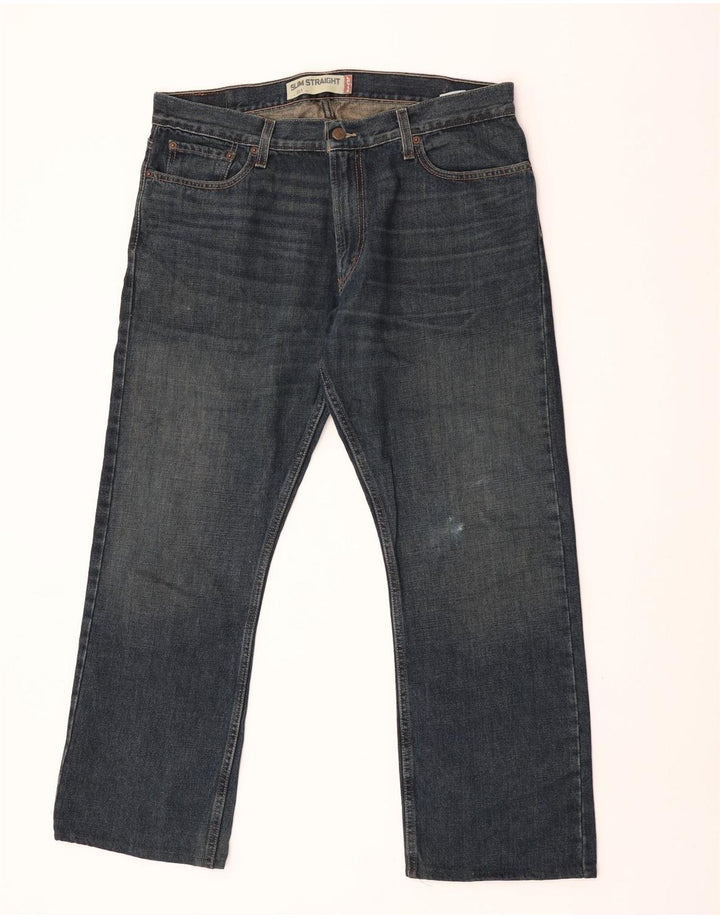 Levi's Masculino 514 Slim Straight Jeans W36 L30 Azul Algodão