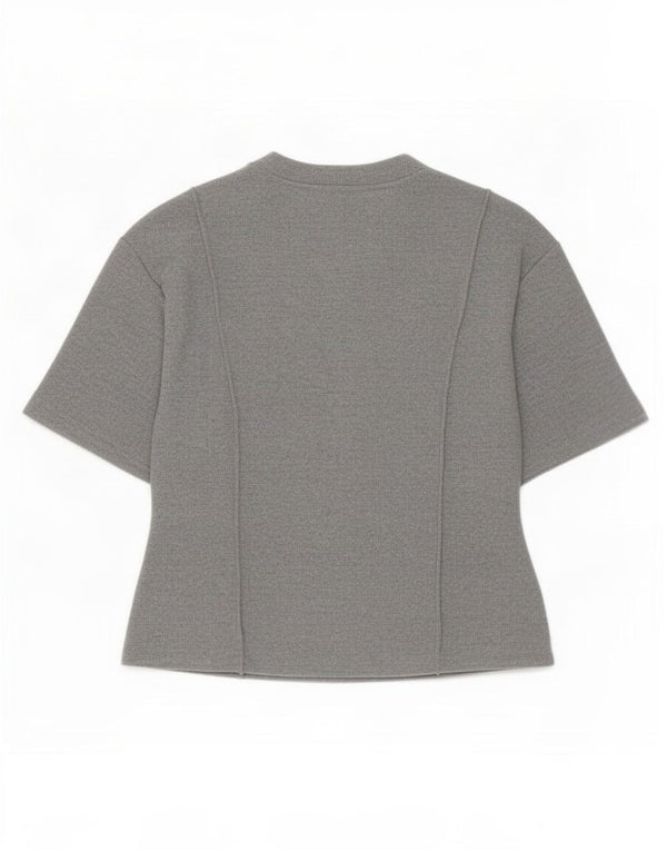 Marks & Spencer Womens T-Shirt Top UK 16 Large Grey Polyester