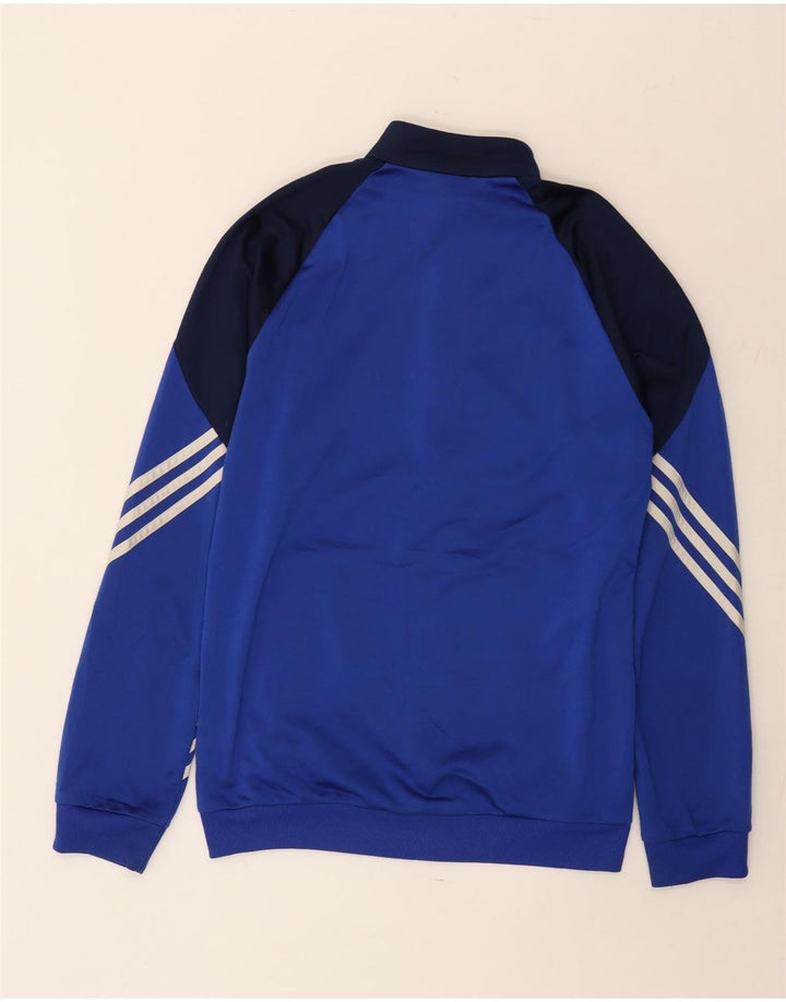 Adidas Mens Treino Top Jaqueta Pequena Azul Colorblock Poliéster