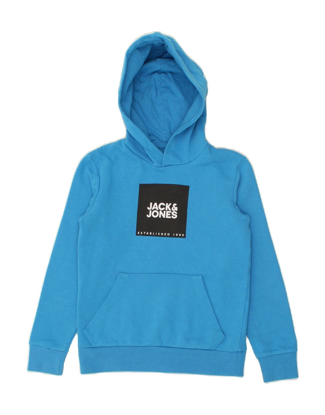 JACK & JONES Boys Graphic Hoodie Jumper 7-8 Years Blue Cotton | Vintage Jack & Jones | Thrift | Second-Hand Jack & Jones | Used Clothing | Messina Hembry 
