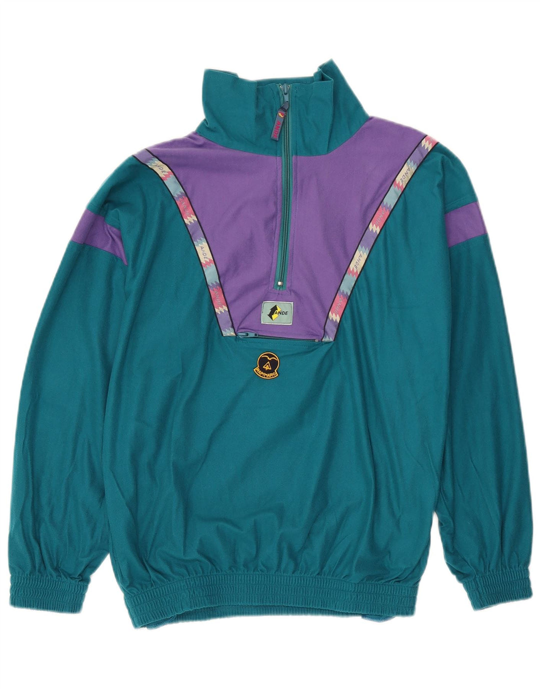 Fato de treino completo gráfico masculino vintage pequeno verde colorblock poliéster
