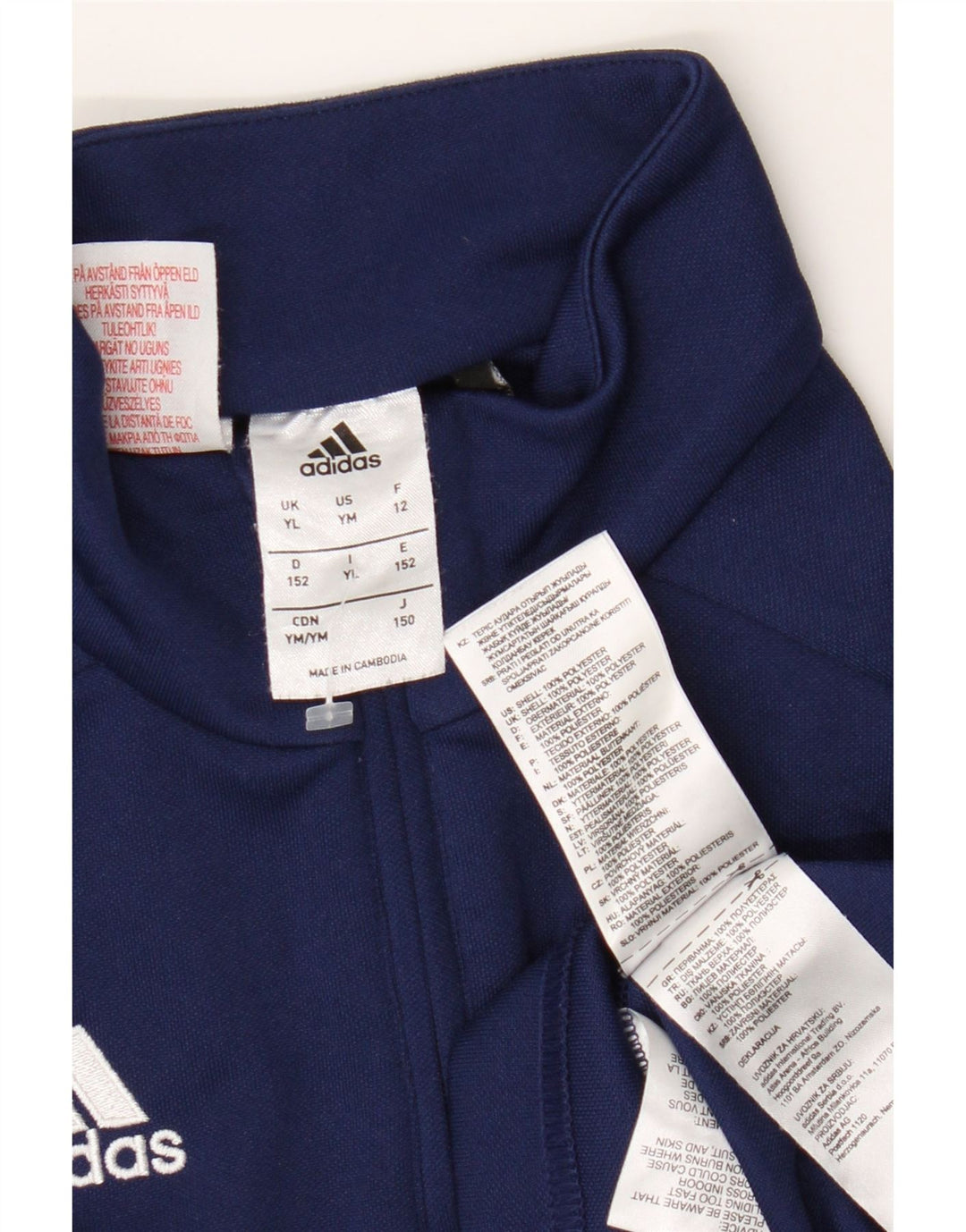 Adidas Meninos Climalite Pullover Treino Top 11-12 Anos Grande Azul Marinho