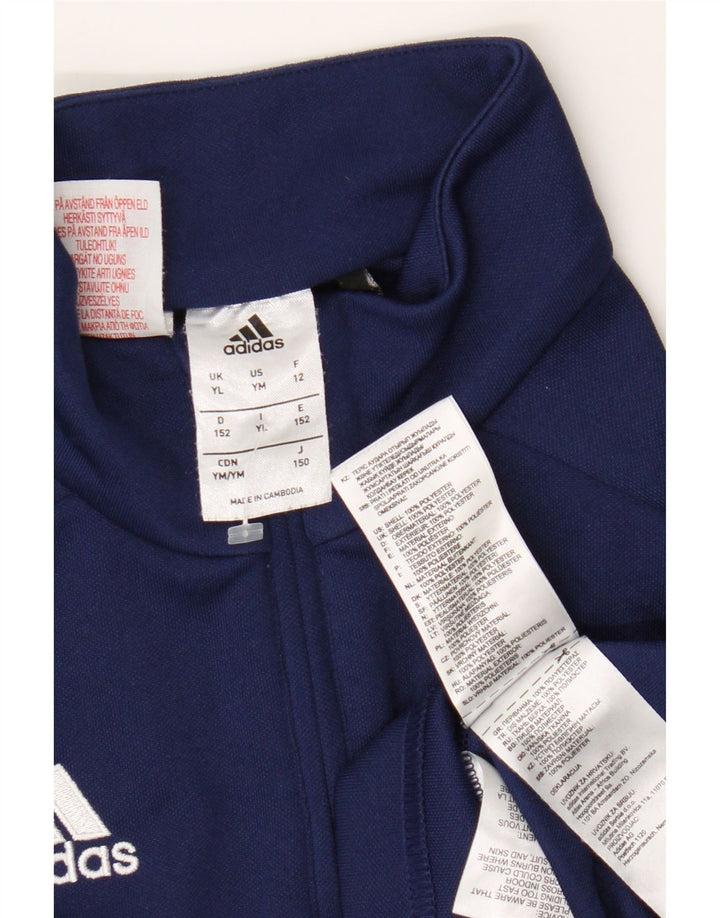 Adidas Meninos Climalite Pullover Treino Top 11-12 Anos Grande Azul Marinho