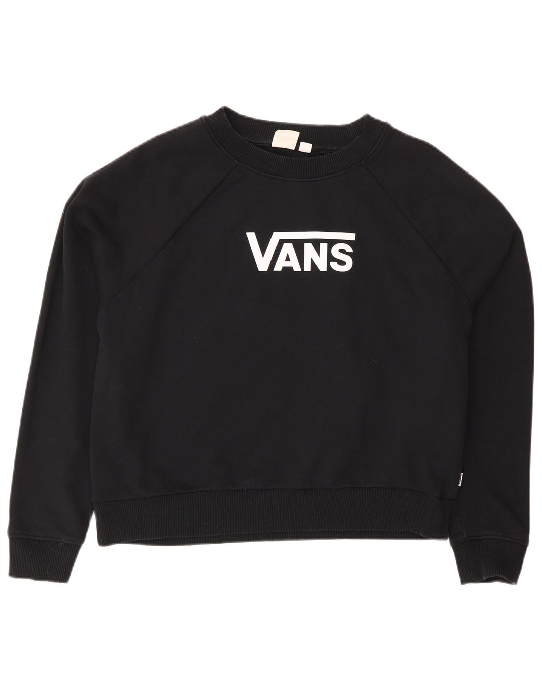 Vans feminino gráfico oversized moletom jumper UK 14 médio preto algodão