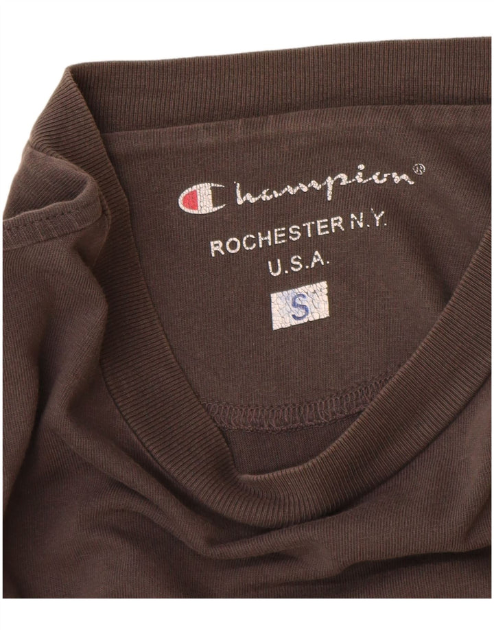 Champion Mens Top Manga Longa Pequena Cinza