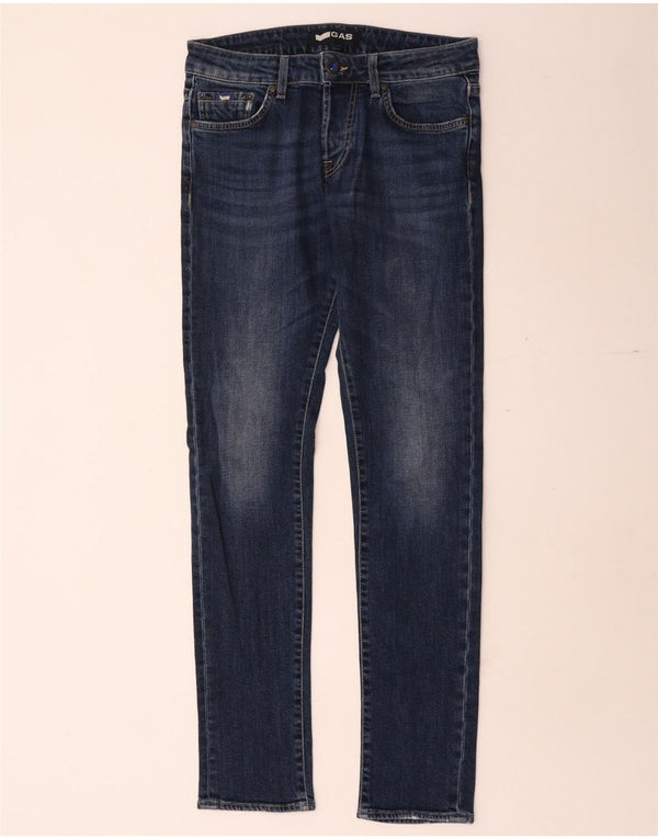 Gas Womens Slim Jeans W29 L32 Azul Algodão