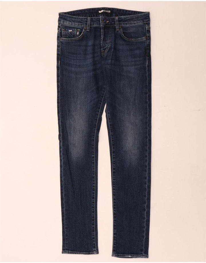 Gas Womens Slim Jeans W29 L32 Azul Algodão