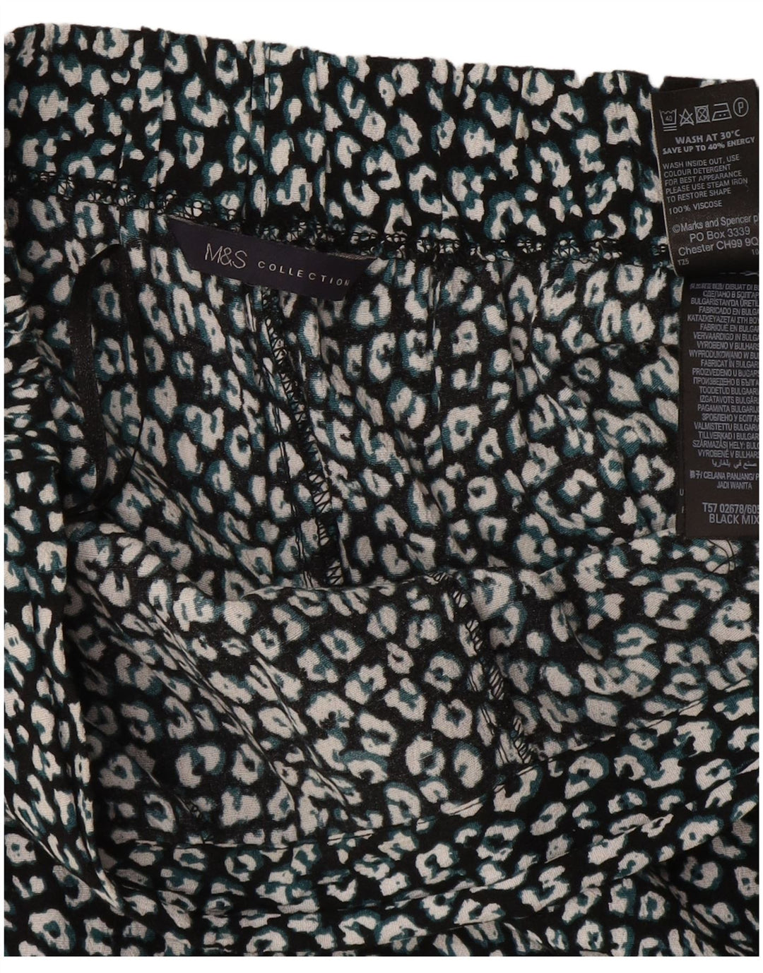 Calça Harém Feminina Marks & Spencer Reino Unido 12 Médio W32 L26 Preta