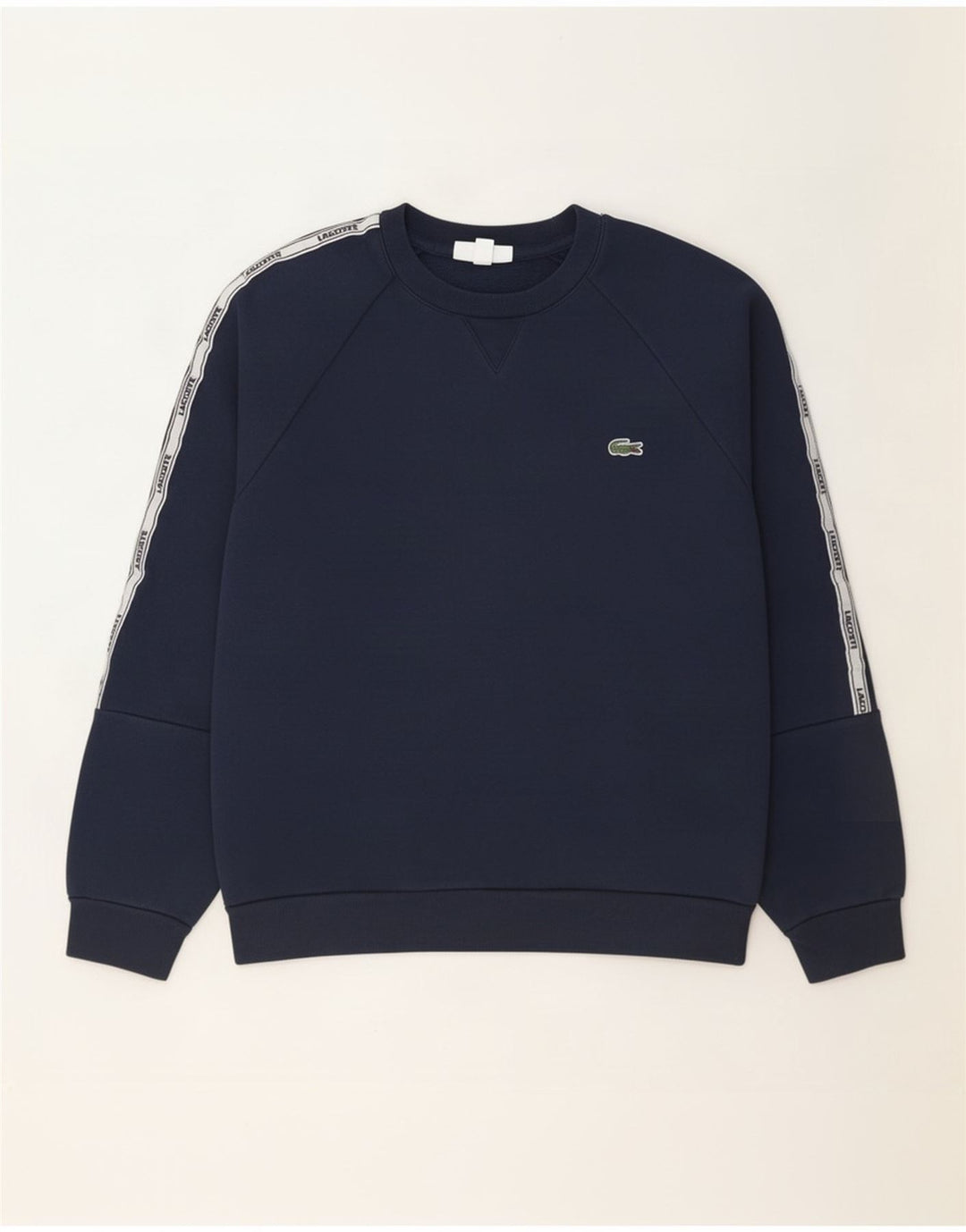 Lacoste moletom gráfico masculino jumper tamanho 4 médio azul marinho colorblock