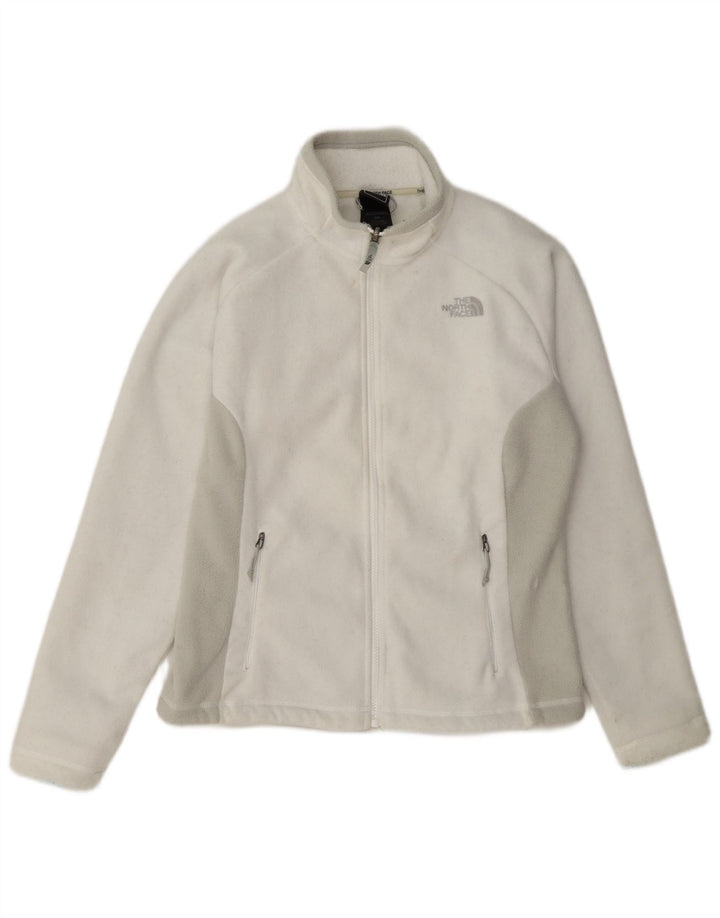 Jaqueta de lã feminina The North Face UK 10 poliéster colorblock branco pequeno