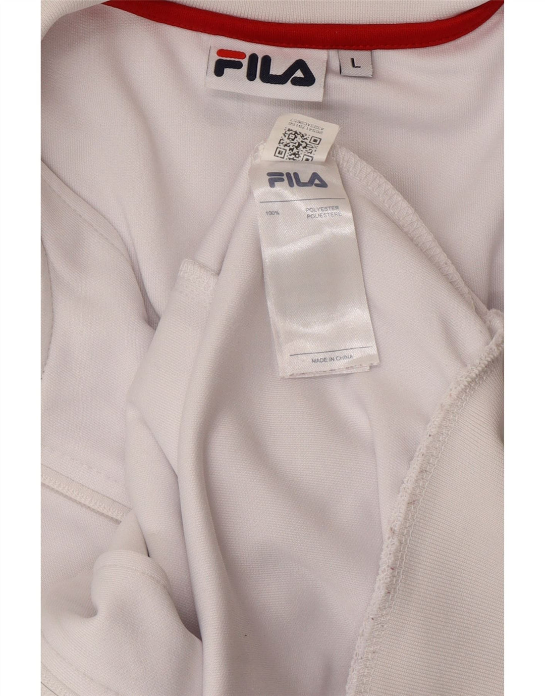 Jaqueta feminina FILA Graphic Tracksuit Top UK 16 grande bloco colorido branco