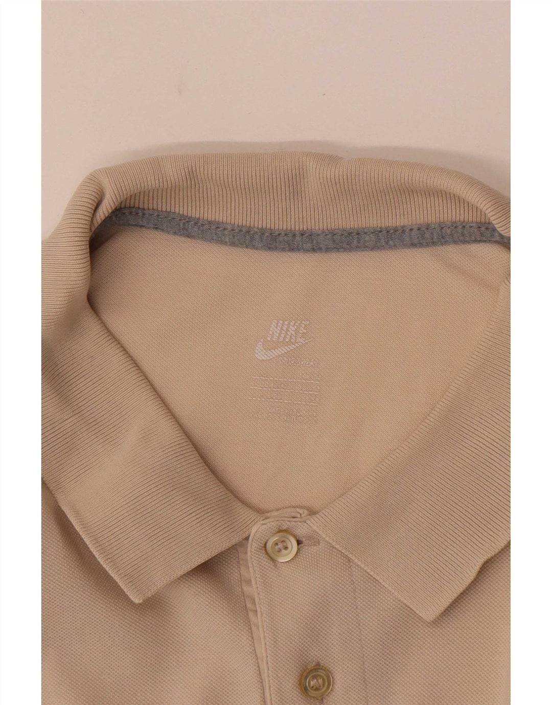 Camisa polo masculina Nike grande bege