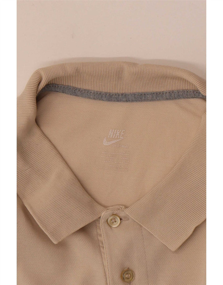 Camisa polo masculina Nike grande bege