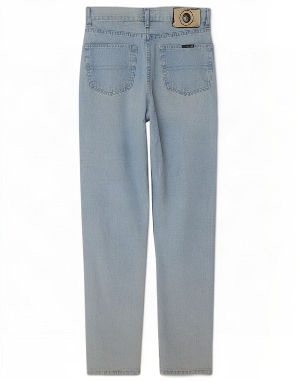 Trussardi Calça jeans feminina cintura alta cônica W28 L33 algodão azul