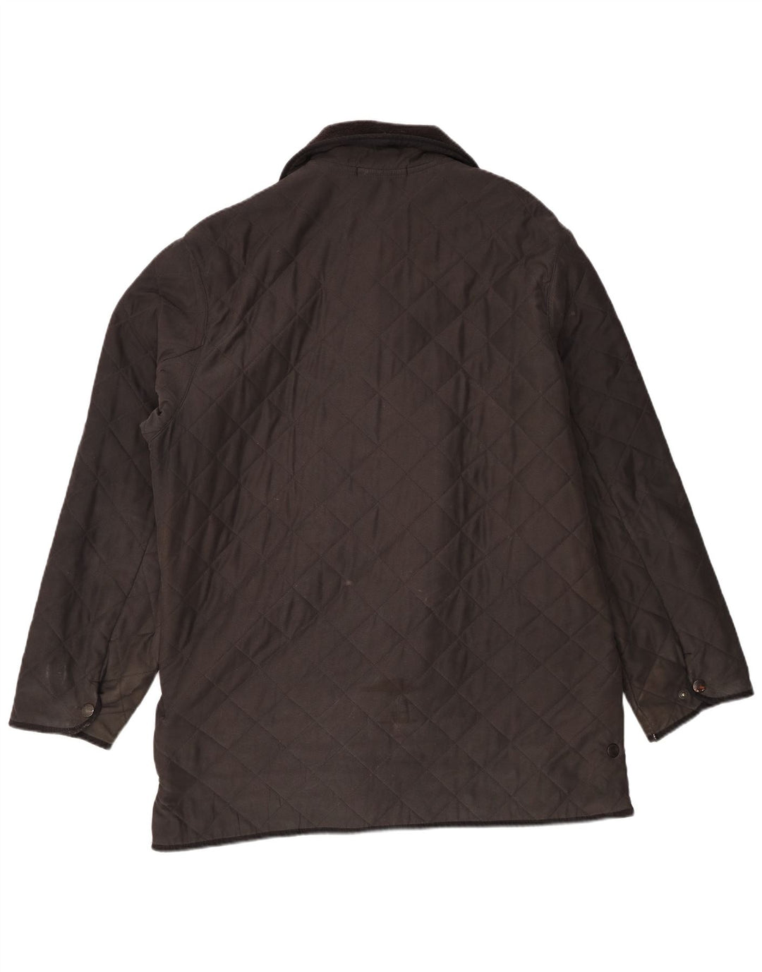 Jaqueta acolchoada masculina Barbour UK 42 XL poliéster marrom