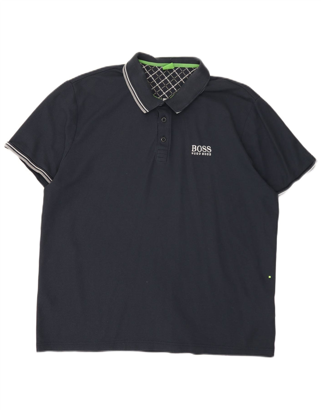 Camisa polo masculina HUGO BOSS 2XL algodão azul marinho
