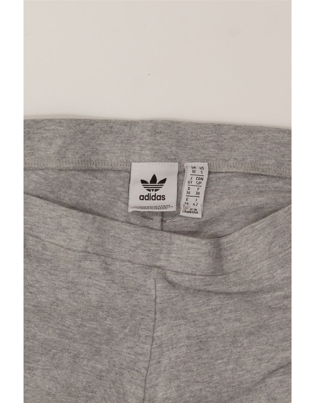 ADIDAS Womens Leggings UK 10 Small  Grey Cotton Vintage Adidas and Second-Hand Adidas from Messina Hembry 
