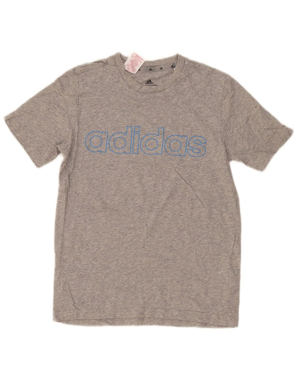 Camiseta Adidas Meninos Graphic Top 11-12 Anos Cinza Algodão