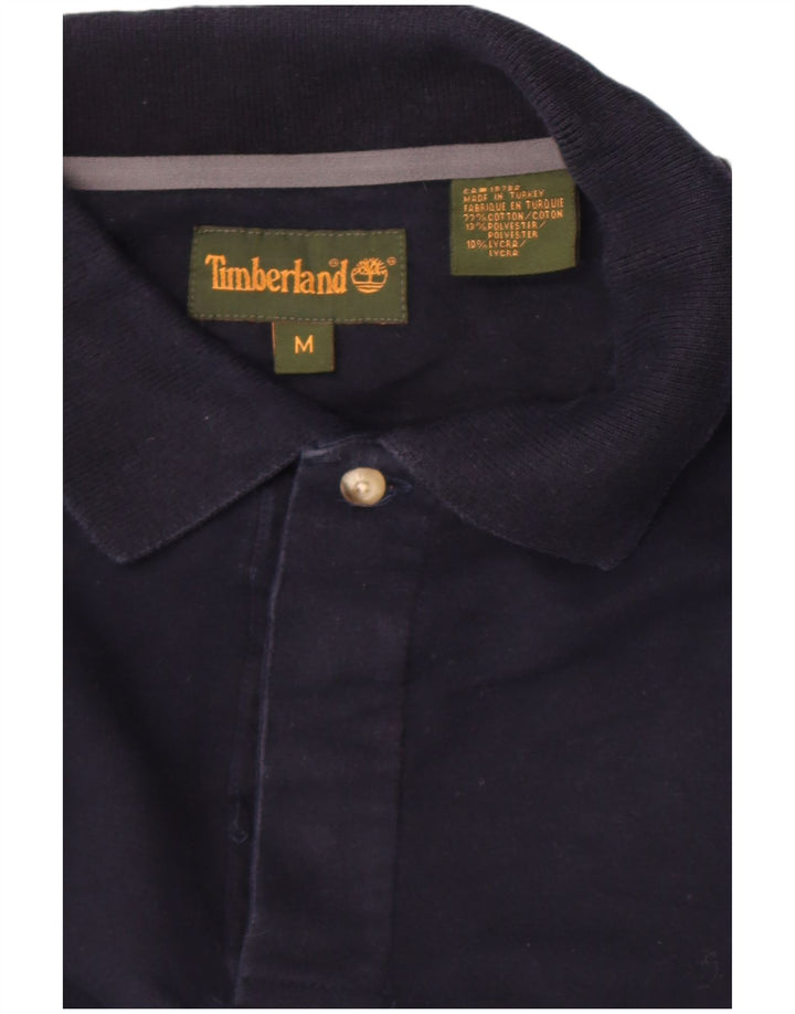 Camisa polo masculina de manga comprida Timberland médio algodão azul marinho