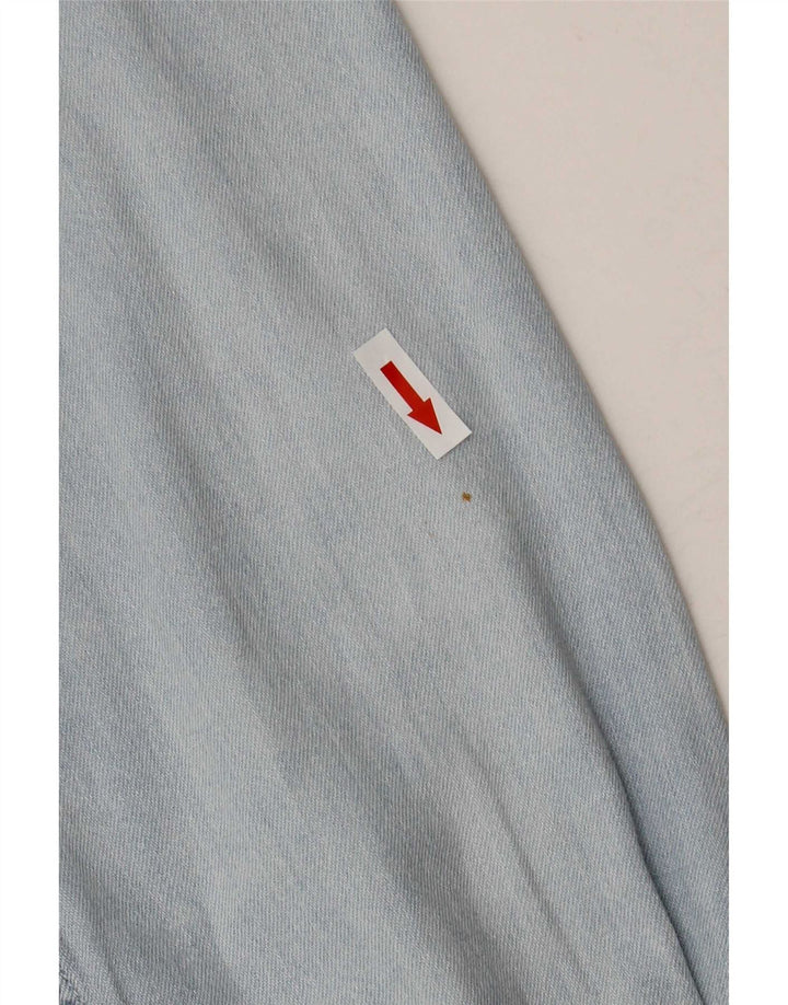 Camisa jeans masculina vintage XL azul